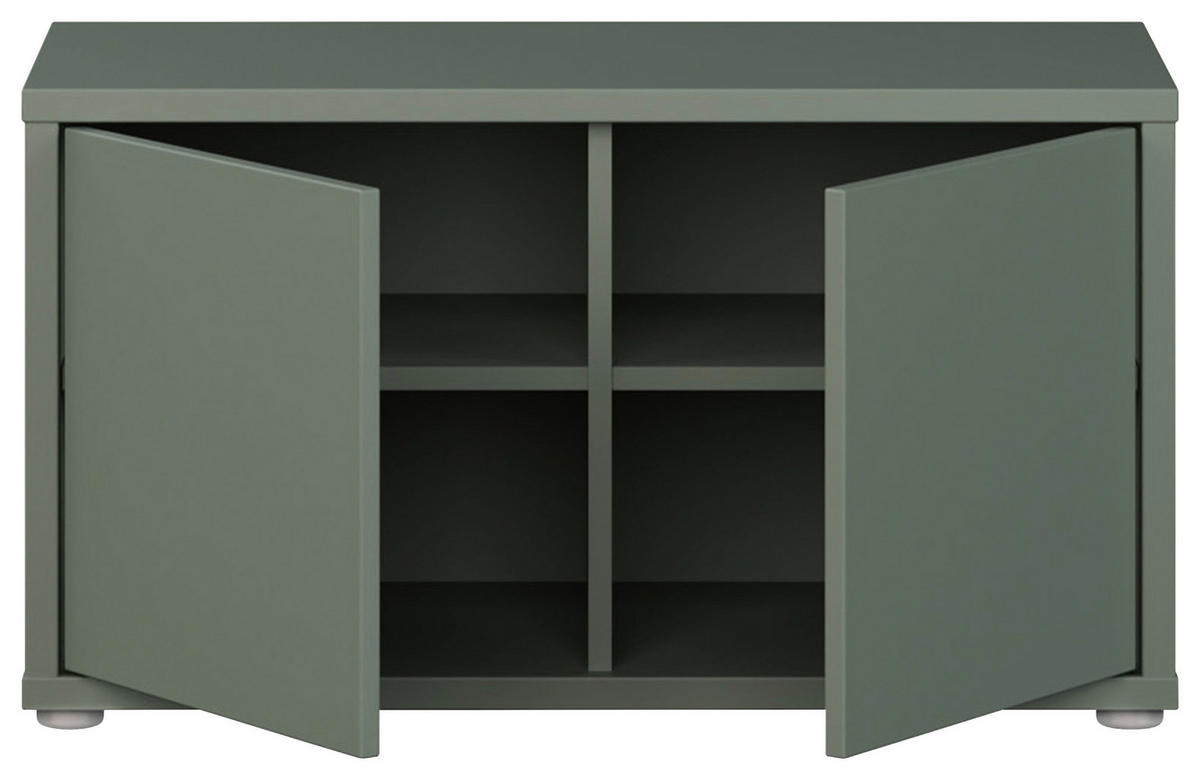 GARDEROBENBANK - Salbeigrün/Grau, MODERN, Kunststoff (74,5/41,5/34,9cm) - Carryhome
