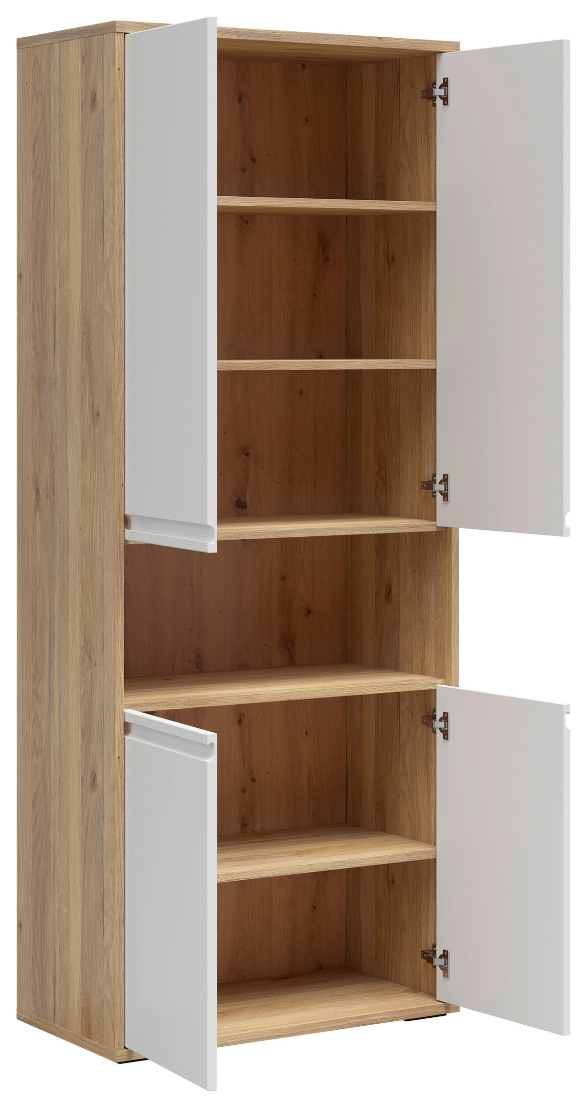 AKTENSCHRANK Weiß, Eichefarben  - Eichefarben/Weiß, KONVENTIONELL, Holzwerkstoff (80/198/41cm) - Carryhome