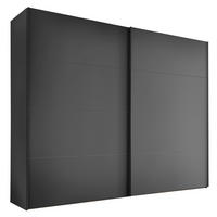 SCHWEBETÜRENSCHRANK 278/222/68 cm,  in Anthrazit, 2 Tür(en)  - Anthrazit/Schwarz, Design, Holzwerkstoff/Metall (278/222/68cm) - Dieter Knoll