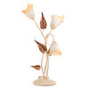 TISCHLEUCHTE Ivory 45/70 cm   - Beige/Weiß, Natur, Glas/Metall (45/70cm)