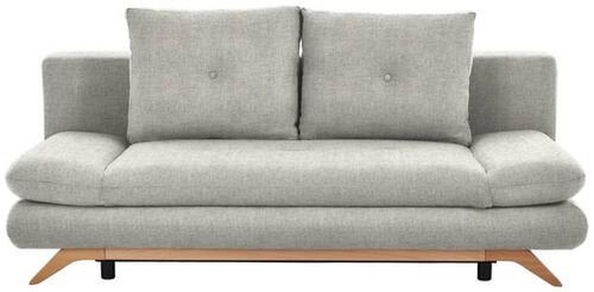 SCHLAFSOFA Webstoff Beige  - Beige/Buchefarben, KONVENTIONELL, Holz/Textil (205/86/94cm) - Carryhome