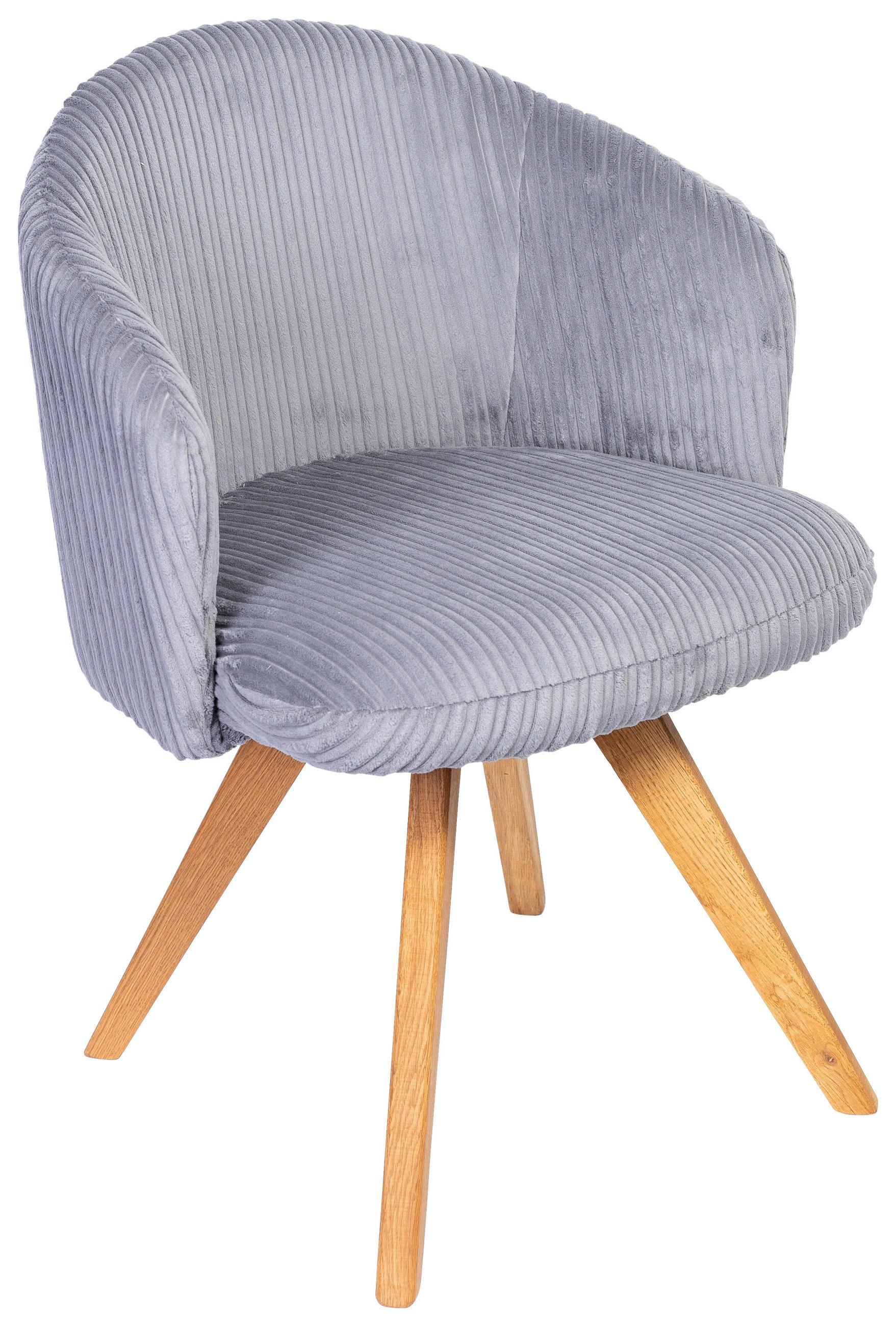 ARMLEHNSTUHL - Dunkelgrau/Eichefarben, KONVENTIONELL, Holz/Textil (59/64/58cm) - Stylife