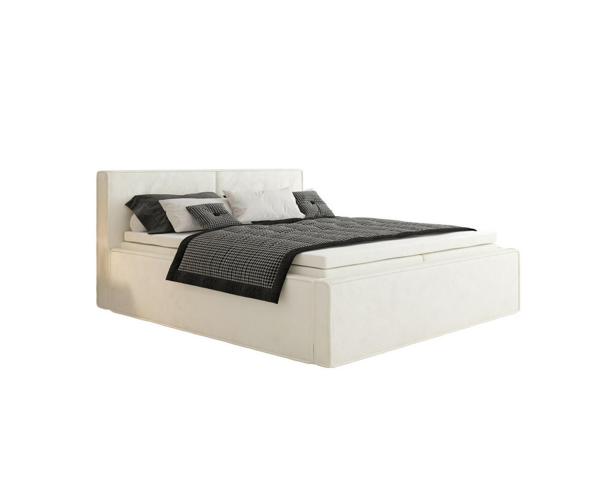 BOXBETT 180/200 cm  in Beige  - Beige, MODERN, Textil (180/200cm) - MID.YOU