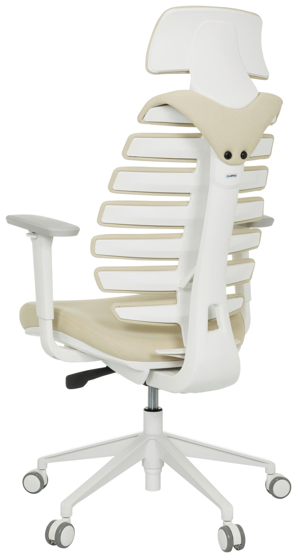 DREHSTUHL  in Flachgewebe Beige  - Beige/Weiß, MODERN, Kunststoff/Textil (67/116 - 133/65cm) - MID.YOU