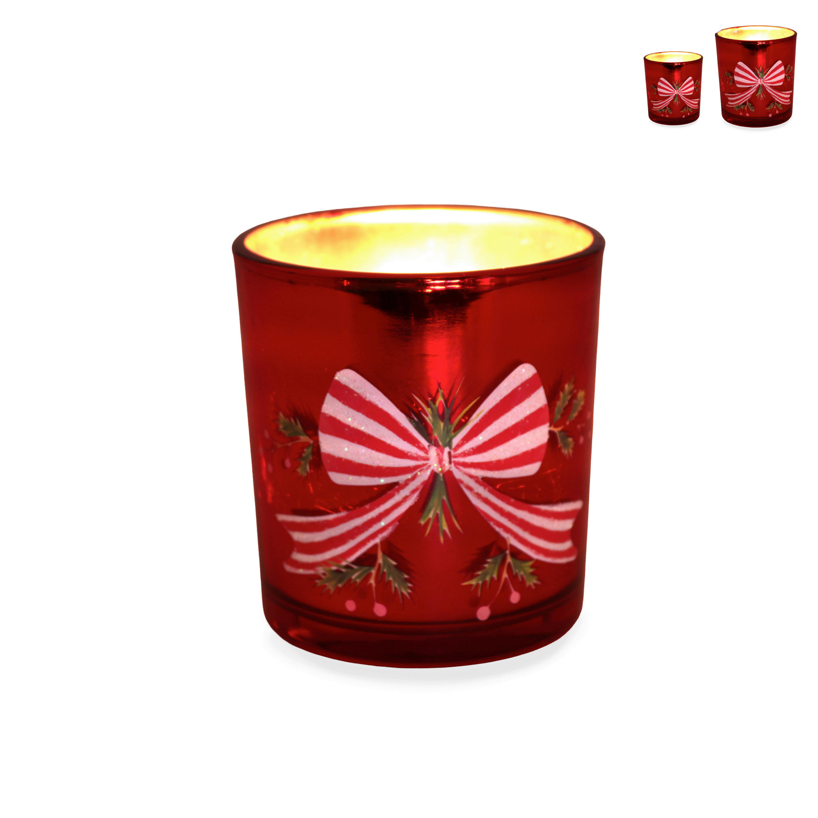 WINDLICHT - Rot/Weiß, LIFESTYLE, Glas (9/10cm)