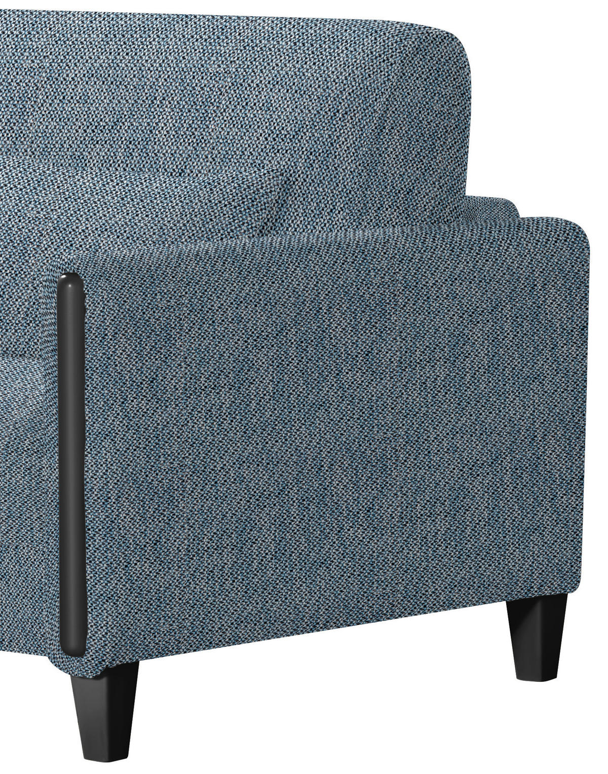 SCHLAFSOFA in Holz, Textil Schwarz, Hellblau  - Schwarz/Hellblau, Design, Holz/Textil (174/88/104cm) - Niels Andersson