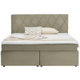 BOXSPRINGBETT 180/200 cm  in Beige  - Beige/Schwarz, Design, Kunststoff/Textil (180/200cm) - Xora