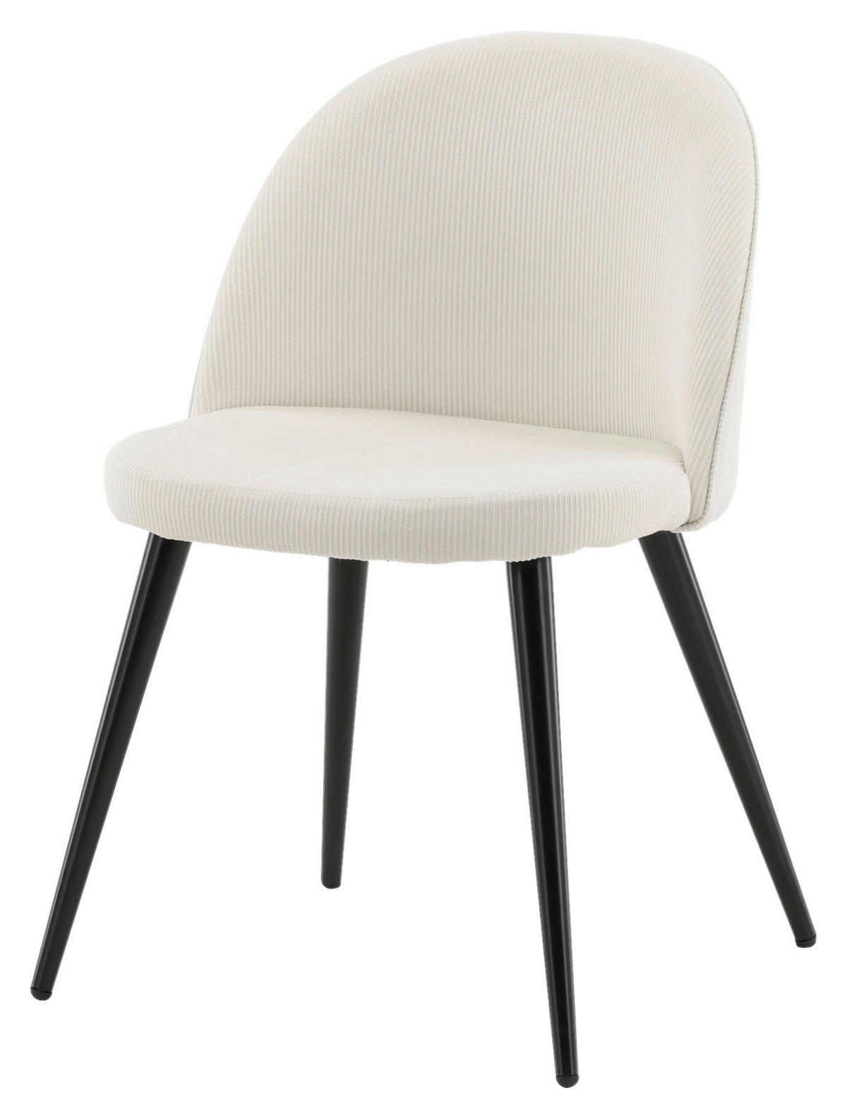 STOLSET 2 styck stål manchester  - beige/svart, Design, metall/textil (50/77/48cm) - Livetastic