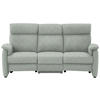 TRAPEZSOFA in Flachgewebe Hellgrau  - Hellgrau/Schwarz, Konventionell, Textil/Metall (219/107/97cm) - Pure Home Comfort