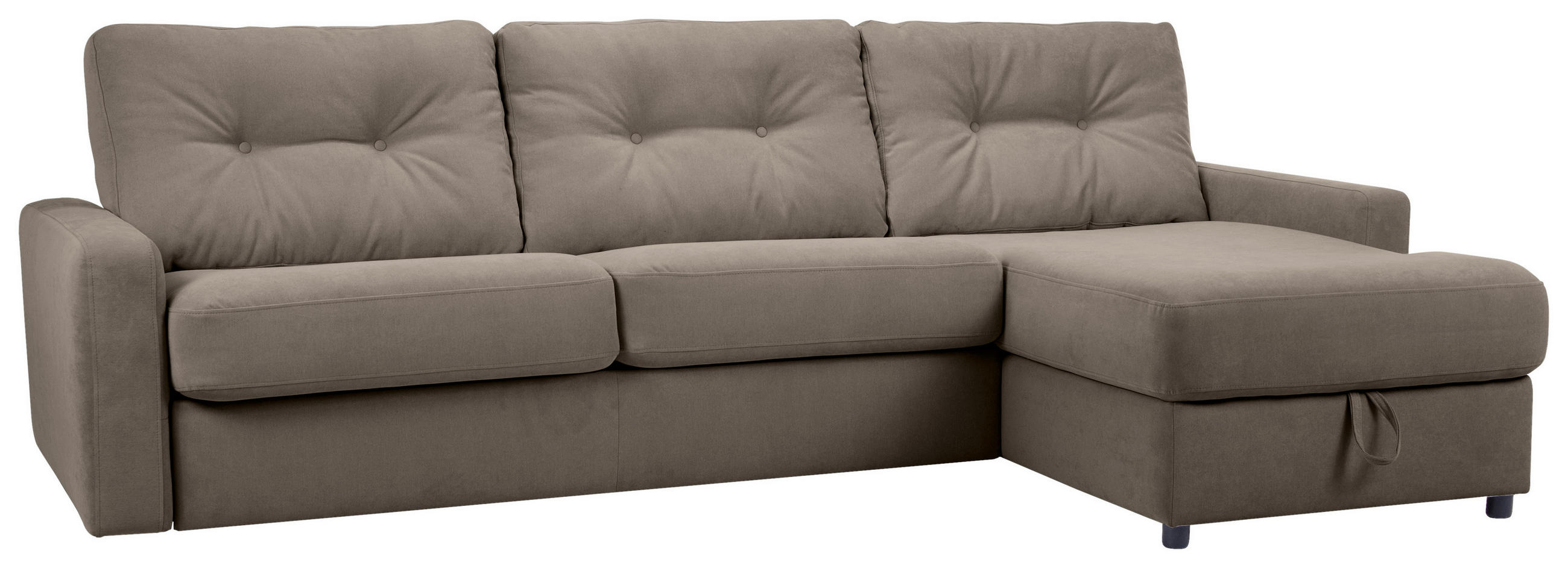 ECKSOFA Braun Webstoff  - Schwarz/Braun, KONVENTIONELL, Kunststoff/Textil (270/160cm) - Carryhome
