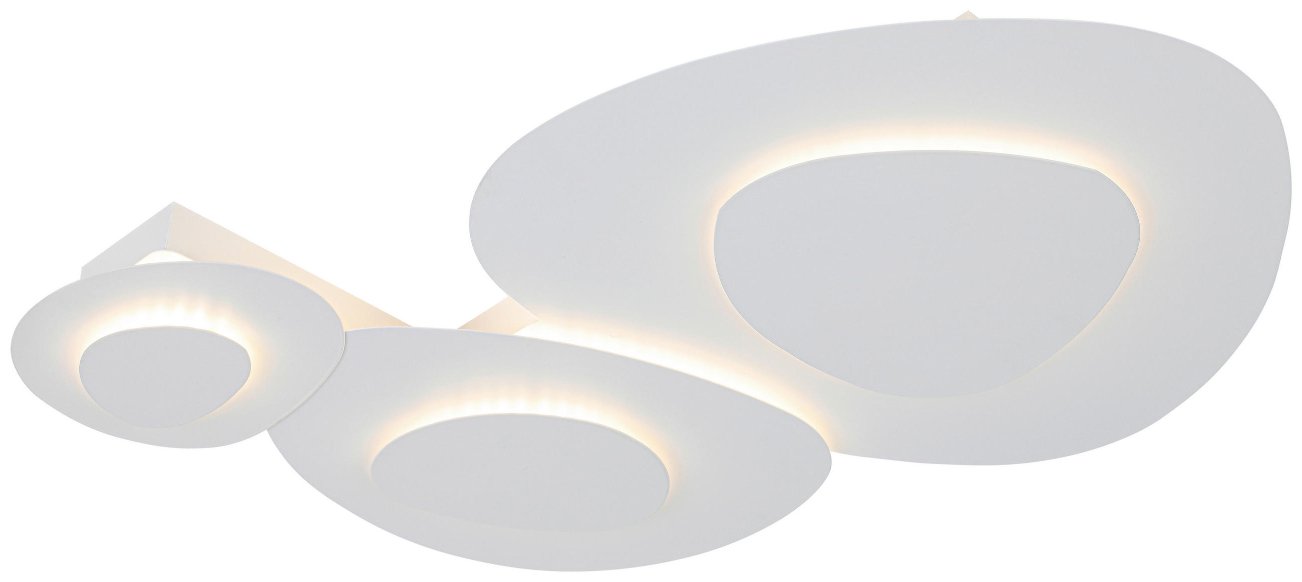 DECKENLEUCHTE    60/45/6 cm  - Weiß, Design, Kunststoff/Metall (60/45/6cm) - Collet's Monde