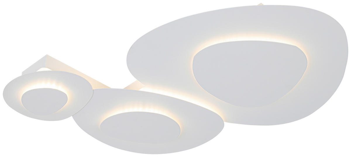 DECKENLEUCHTE    60/45/6 cm  - Weiß, Design, Kunststoff/Metall (60/45/6cm) - Collet's Monde