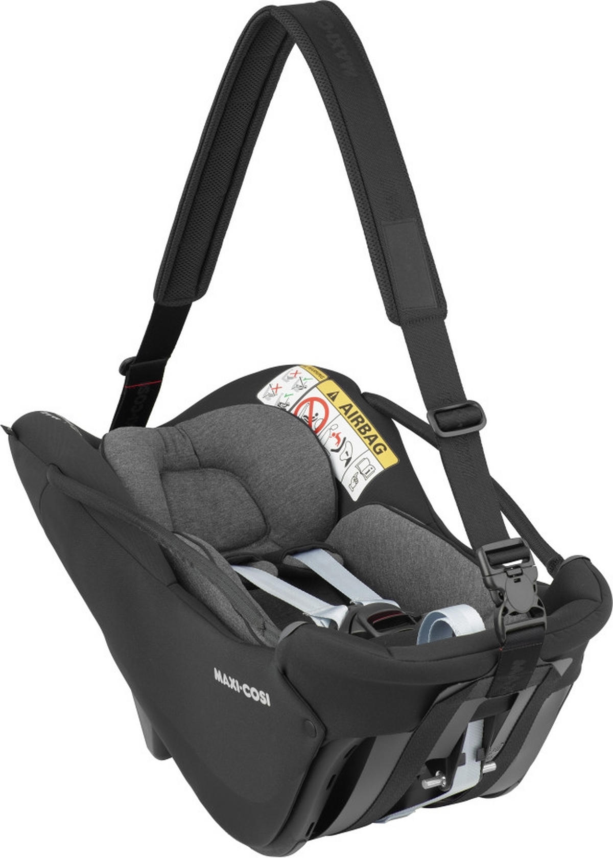 TRAKA ZA NOŠENJE AUTOSJEDALIC  Coral Tragegurt  - crna, Basics, tekstil (6/1/130cm) - Maxi-Cosi