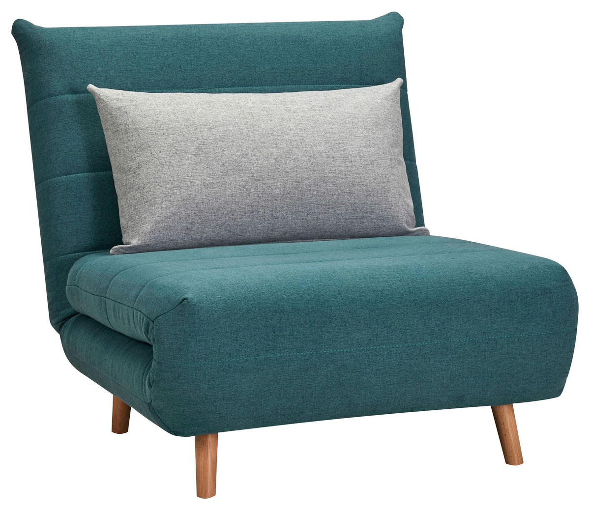 SCHLAFSESSEL Webstoff Blau, Grau    - Blau/Naturfarben, MODERN, Holz/Kunststoff (77/84/91cm) - Livetastic