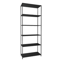 REGAL Schwarz  - Schwarz, Trend, Metall (69,5/185/30cm) - MID.YOU