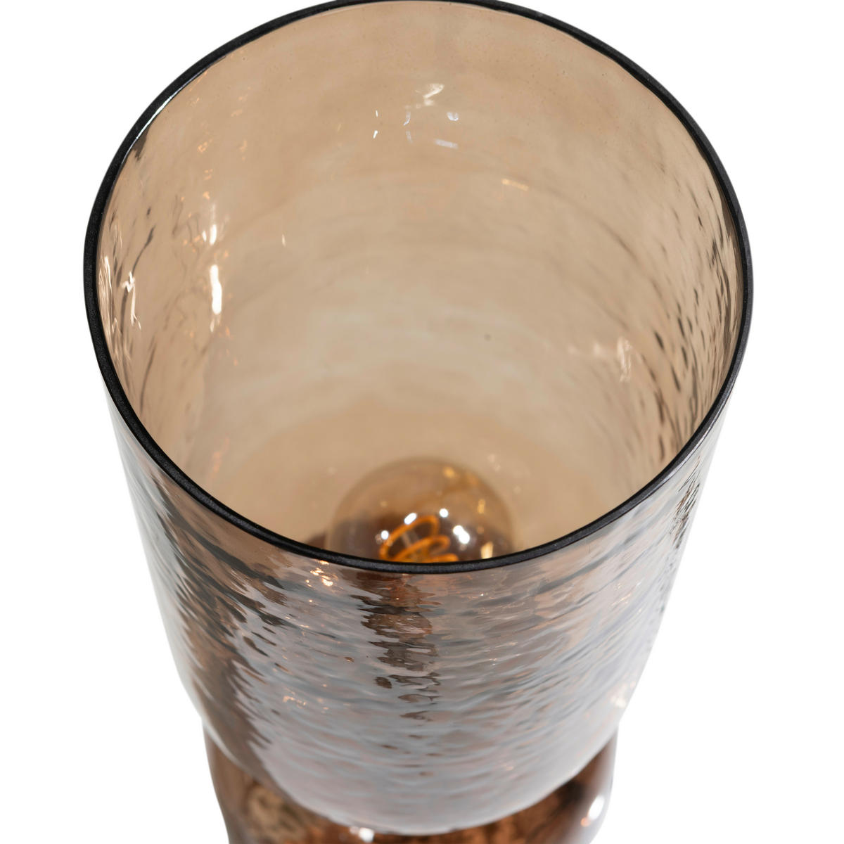 TISCHLEUCHTE Gigi 15/51/15 cm  - Braun, Basics, Glas (15/51/15cm) - Collet's Monde