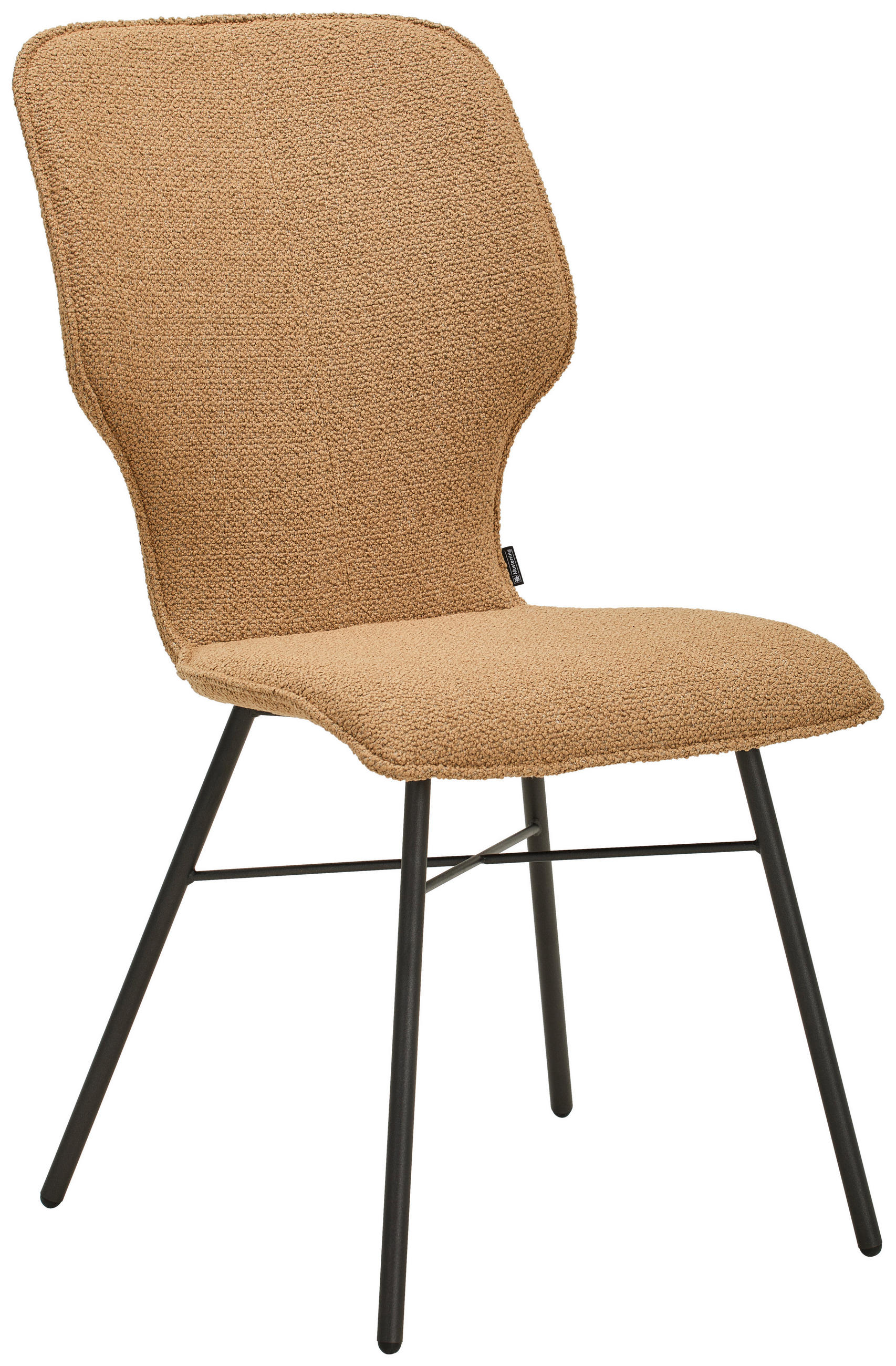 STUHL beflockt Karamell  - Anthrazit/Karamell, Design, Textil/Metall (49/95/63cm) - Musterring