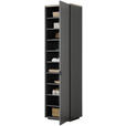 GARDEROBENSCHRANK  in 50/200/40 cm  - Anthrazit/Schwarz, Design, Holzwerkstoff/Metall (50/200/40cm) - Dieter Knoll