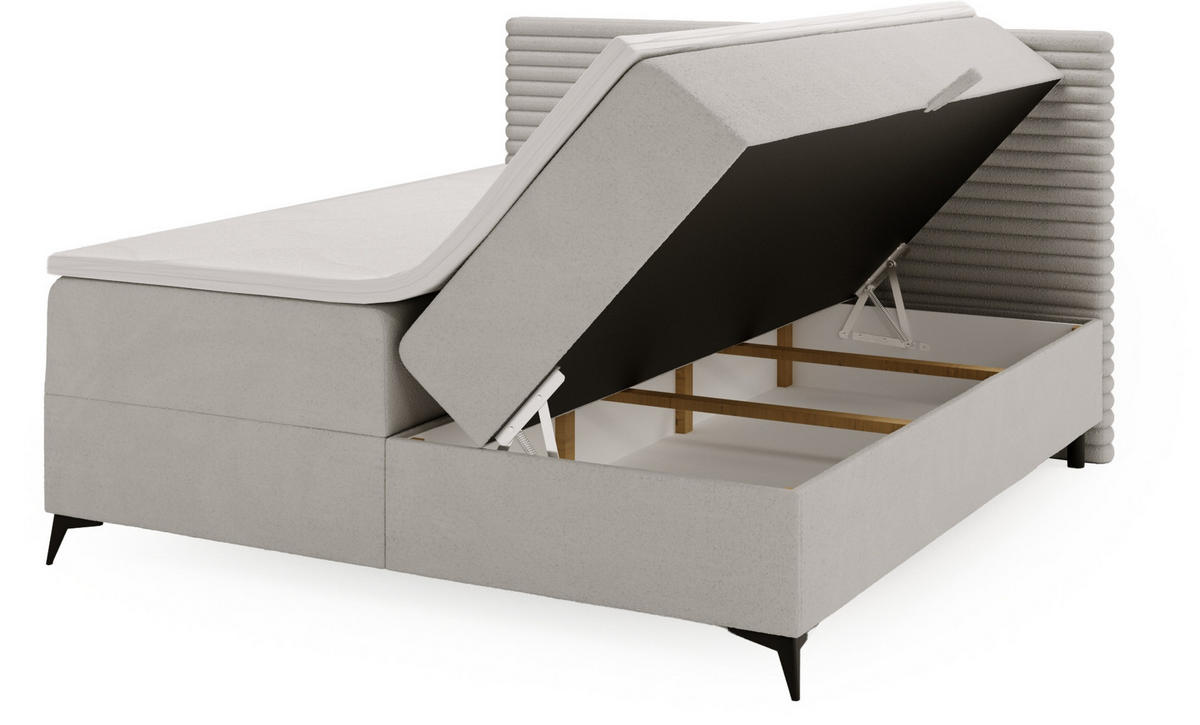 BOXBETT 180/200 cm  in Grau  - Schwarz/Grau, Design, Holz/Holzwerkstoff (180/200cm) - Xora