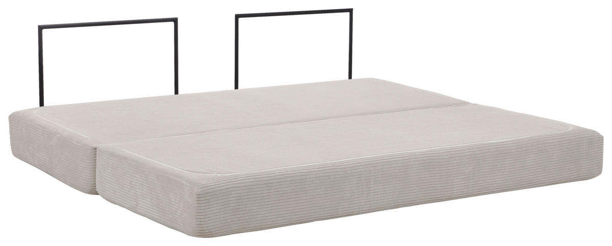 SCHLAFSOFA Cord Naturfarben  - Naturfarben, KONVENTIONELL, Textil/Metall (200/77/80cm) - Carryhome