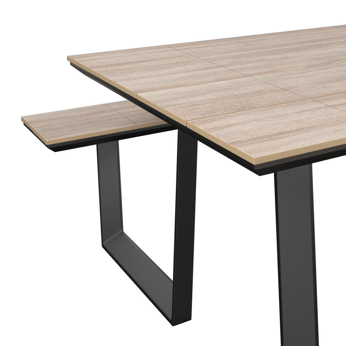 GARTENSET Aluminium  - Anthrazit/Beige, MODERN, Kunststoff/Metall (190/75/182cm) - Ambia Garden