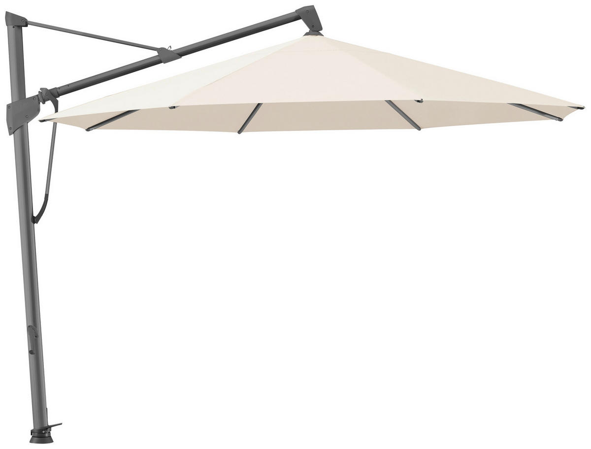 AMPELSCHIRM 400x400 cm Champagner  - Champagner/Anthrazit, KONVENTIONELL, Textil/Metall (400/400cm) - Glatz