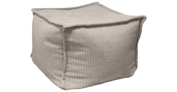 POUF Cord 70/70/40 cm  - Beige, Design, Textil (70/70/40cm) - Carryhome