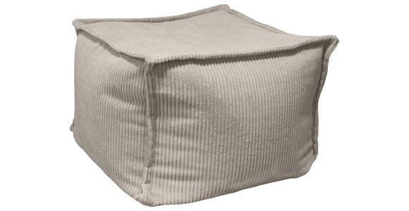 POUF in Beige Textil  - Beige, Design, Textil (70/70/40cm) - Carryhome