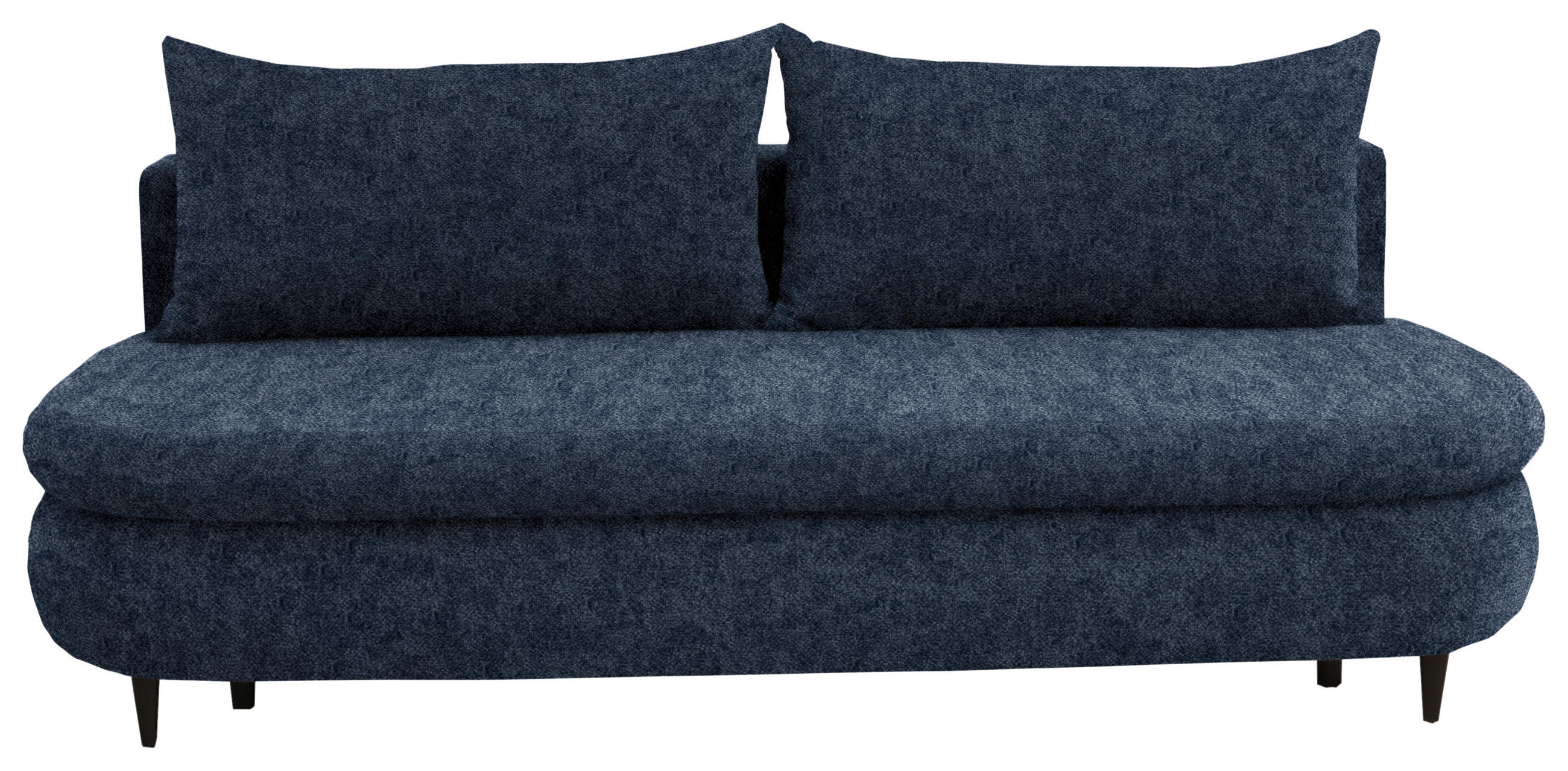 SCHLAFSOFA in Velours Dunkelblau  - Schwarz/Dunkelblau, Design, Holz/Textil (213/89/105cm) - Novel