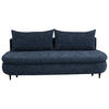 SCHLAFSOFA in Velours Dunkelblau  - Schwarz/Dunkelblau, Design, Holz/Textil (213/89/105cm) - Novel