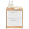 NACHTSCHRANK 38/46/36 cm  - Silberfarben/Eiche Wotan, Basics, Holzwerkstoff (38/46/36cm) - Xora
