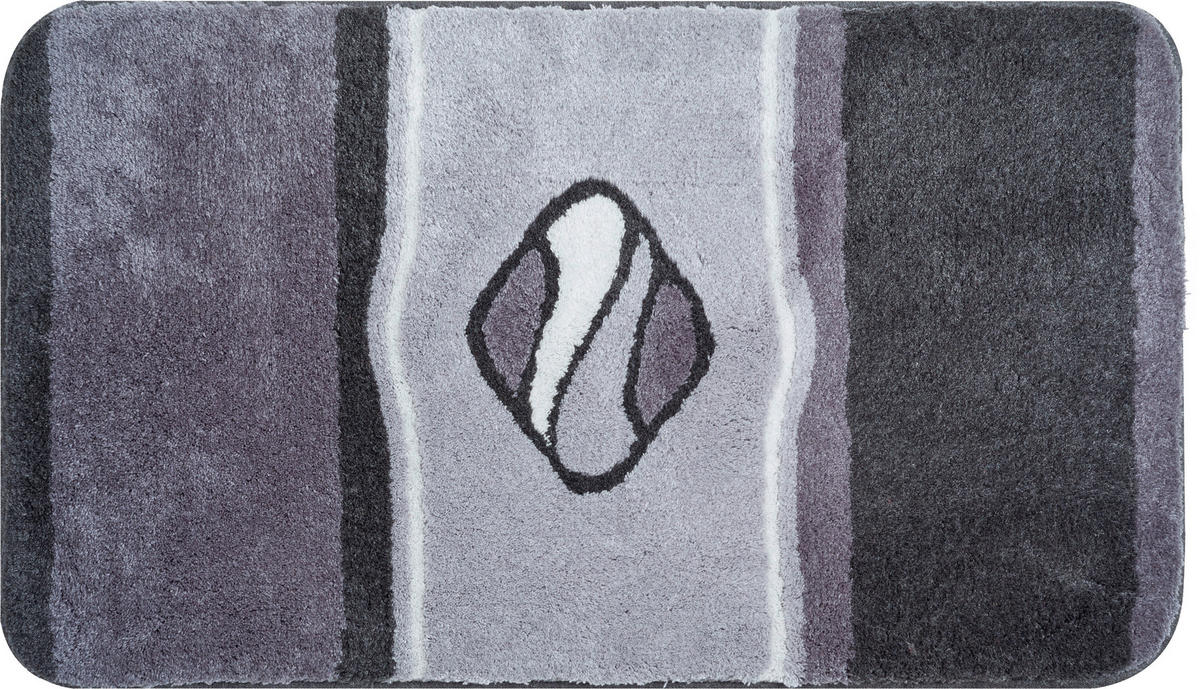 BADTEPPICH Jewel Anthrazit 70/120 cm  - Anthrazit, Basics, Kunststoff/Textil (70/120cm) - Grund
