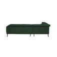ECKSOFA in Struktur Grün 205/280 cm - Schwarz/Grün, Design, Textil/Metall (205/280cm) - Xora