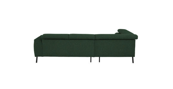 ECKSOFA in Struktur Grün 205/280 cm - Schwarz/Grün, Design, Textil/Metall (205/280cm) - Xora