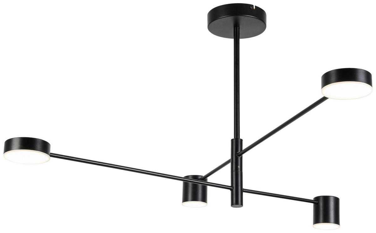 HÄNGELEUCHTE 91,4/91,4/51 cm  - Schwarz, Design, Kunststoff/Metall (91,4/91,4/51cm) - Collet's Monde