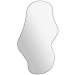 WANDSPIEGEL 60/110/1,5 cm    in wellenförmig  - Schwarz, Design, Glas/Metall (60/110/1,5cm) - Xora