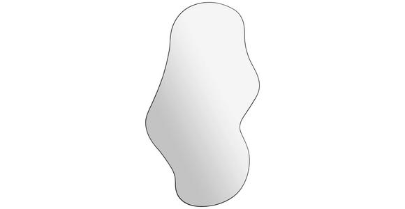 WANDSPIEGEL 60/110/1,5 cm    in wellenförmig  - Schwarz, Design, Glas/Metall (60/110/1,5cm) - Xora