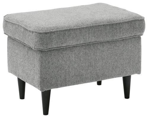 HOCKER in Textil, Holzwerkstoff Grau  - Schwarz/Grau, Basics, Holzwerkstoff/Textil (63/43/42cm) - MID.YOU