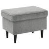 HOCKER Webstoff Grau  - Schwarz/Grau, Basics, Textil (63/43/42cm) - MID.YOU