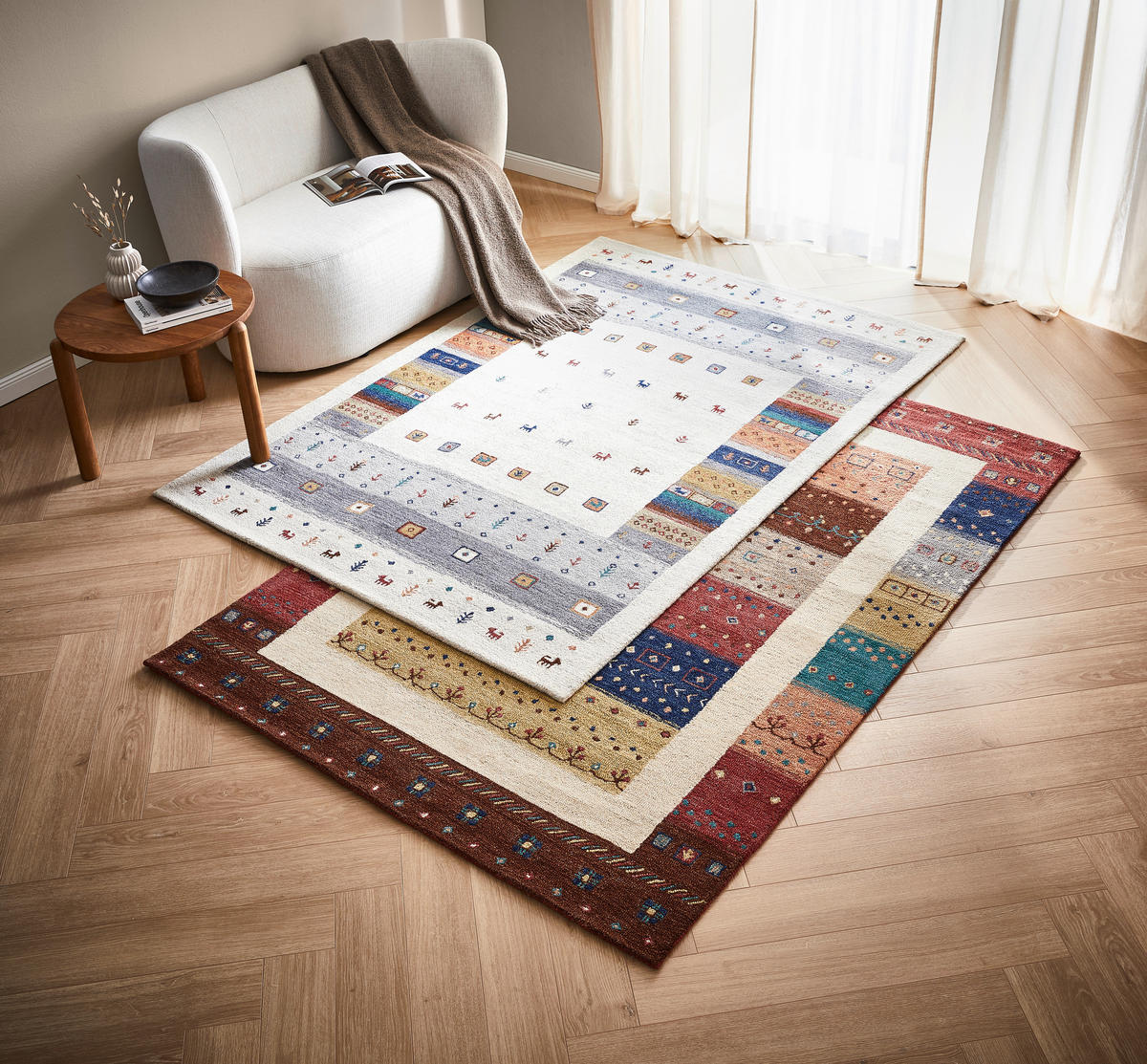TUFTTEPPICH 160/230 cm EDITION ALKATIF NOMAD Multicolor, Silberfarben  - Silberfarben/Multicolor, Basics, Textil (160/230cm) - Cazaris