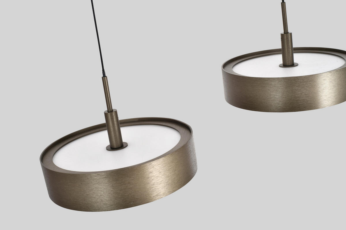 LED-HÄNGELEUCHTE Valensole 117,5/150/36,5 cm  - Bronzefarben, Design, Metall (117,5/150/36,5cm)