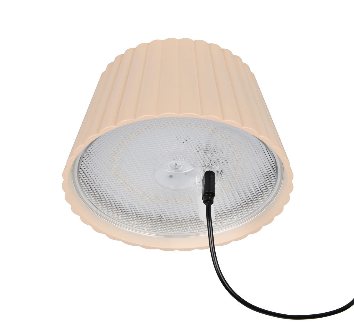 LED-STEHLEUCHTE - Sandfarben, Design, Metall (13,5/123cm)