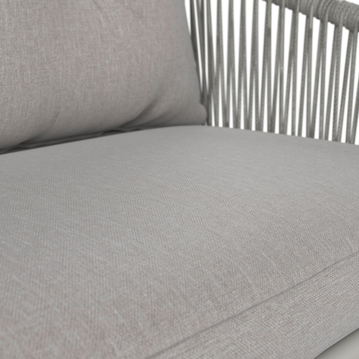 GARTENSET 4-teilig  - Dunkelgrau/Beige, MODERN, Textil/Metall - Ambia Garden