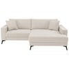ECKSOFA TED Beige Cord Zierkissen  - Beige/Schwarz, Trend, Textil/Metall (228/174cm) - P & B