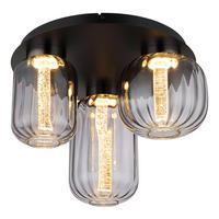 STROPNA LED-SVETILKA   //3000 K/230 V/ - barve kroma/črna, Basics, kovina/umetna masa (49/34cm) - Globo