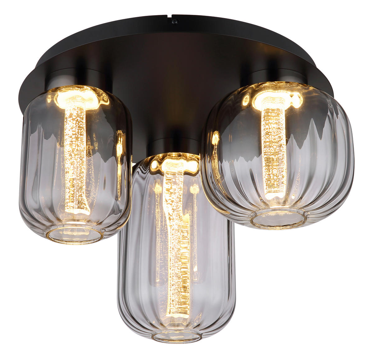 STROPNA LED-SVETILKA   //3000 K/230 V/ - barve kroma/črna, Basics, kovina/umetna masa (49/34cm) - Globo