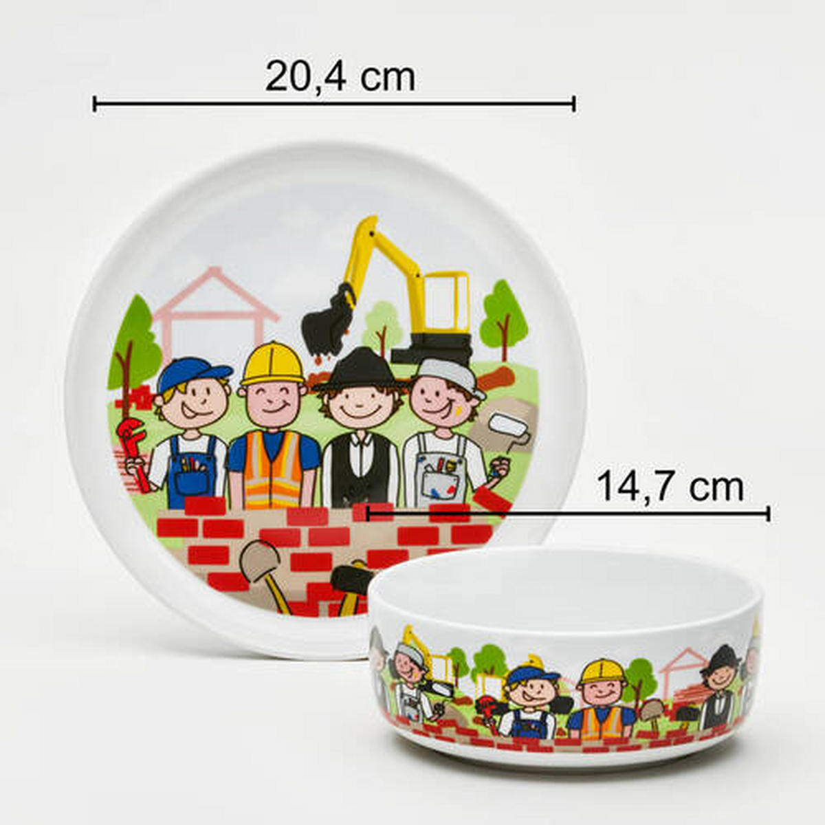 KINDERGESCHIRRSET 3-teilig  - Weiss/Multicolor, Konventionell, Keramik - Van Well
