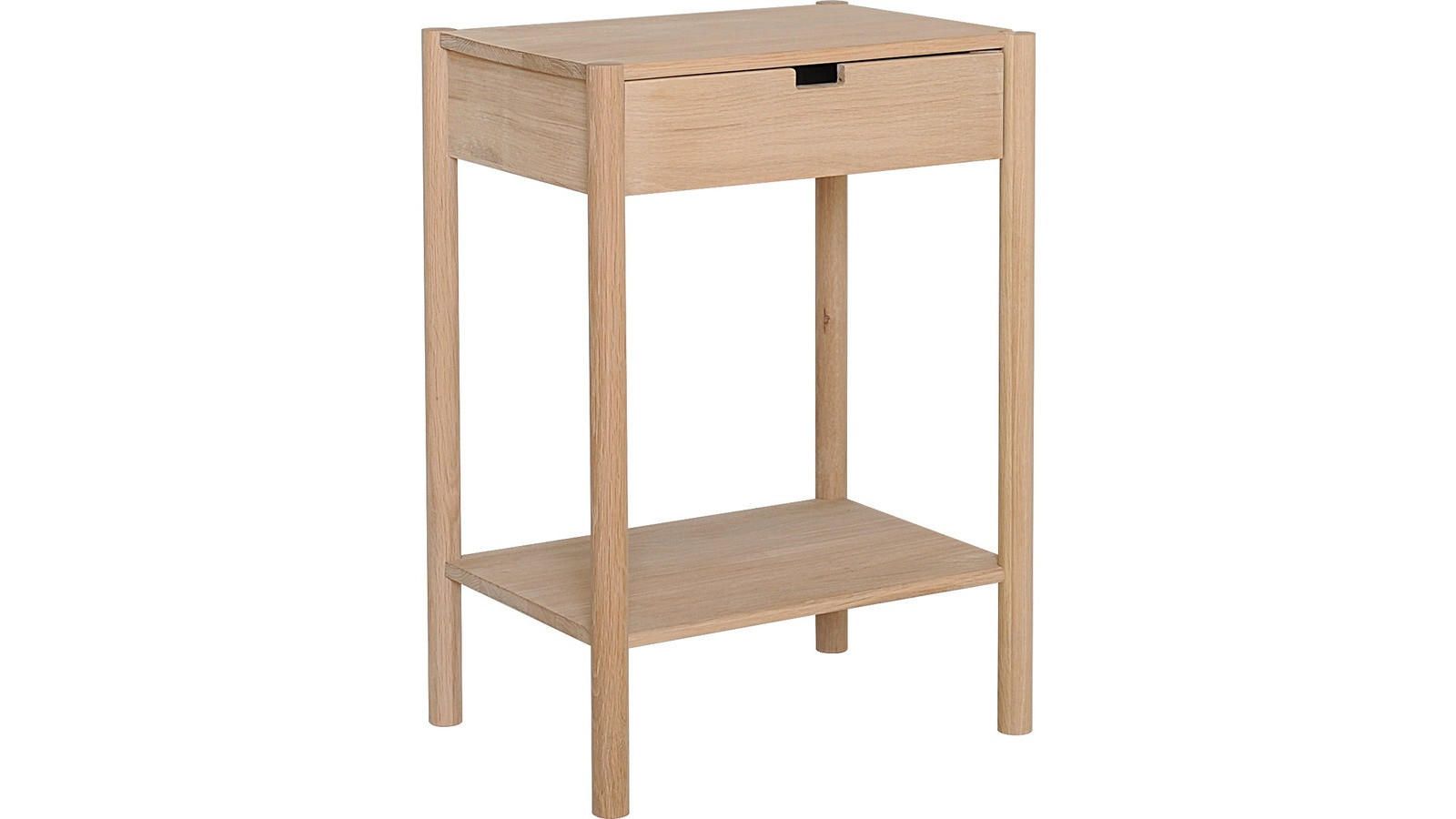 SÄNGBORD i ek ekfärgad, vit - vit/ekfärgad, trä (42/70/30cm) - Best Price
