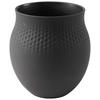 VASE Collier Noir 17,5 cm  - Schwarz, Keramik (16,5/16,5/17,5cm) - Villeroy & Boch