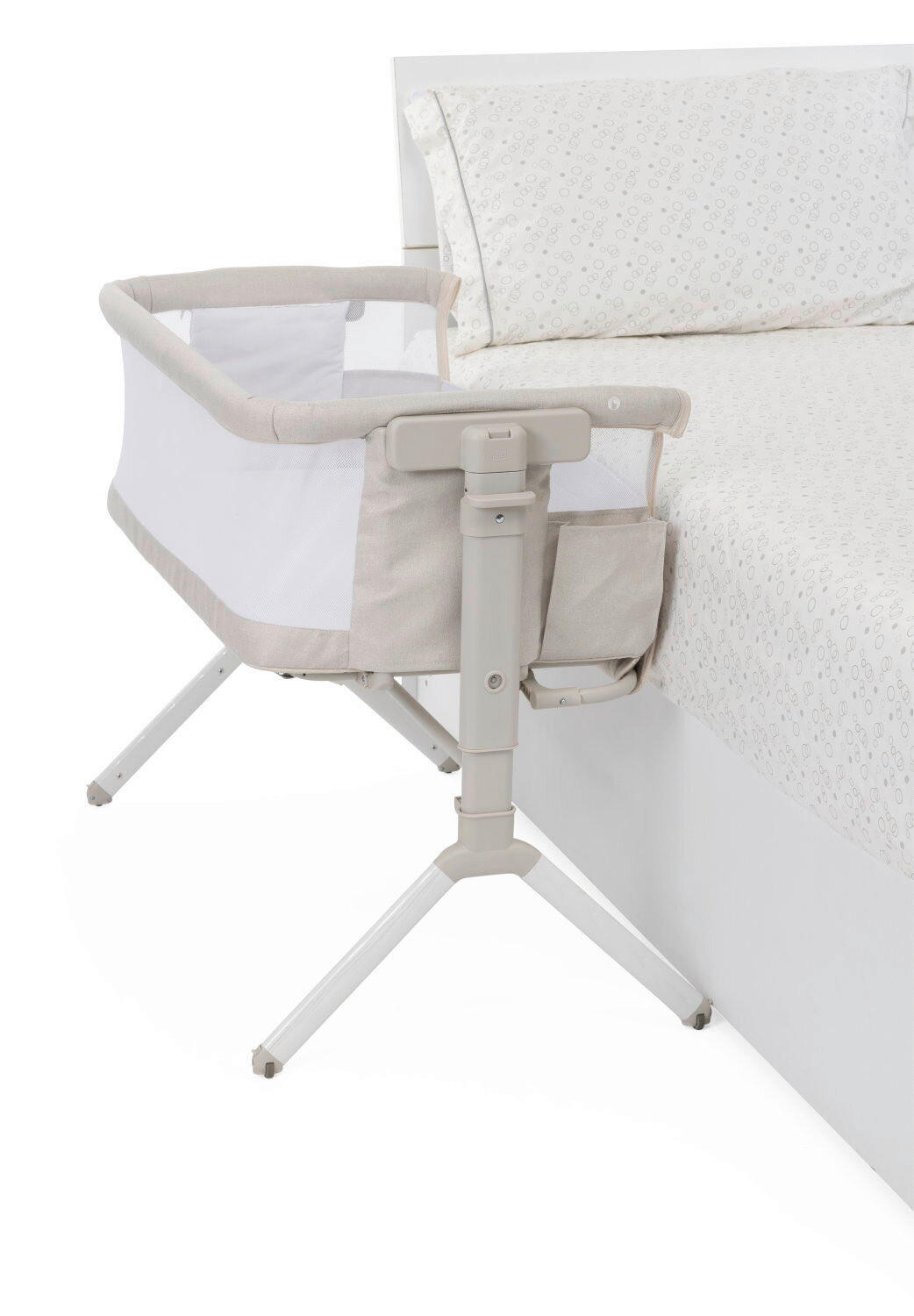 BEISTELLBETT Next2Me Armonia - Beige, Basics, Textil/Metall (99/69/83/55,5cm) - Chicco